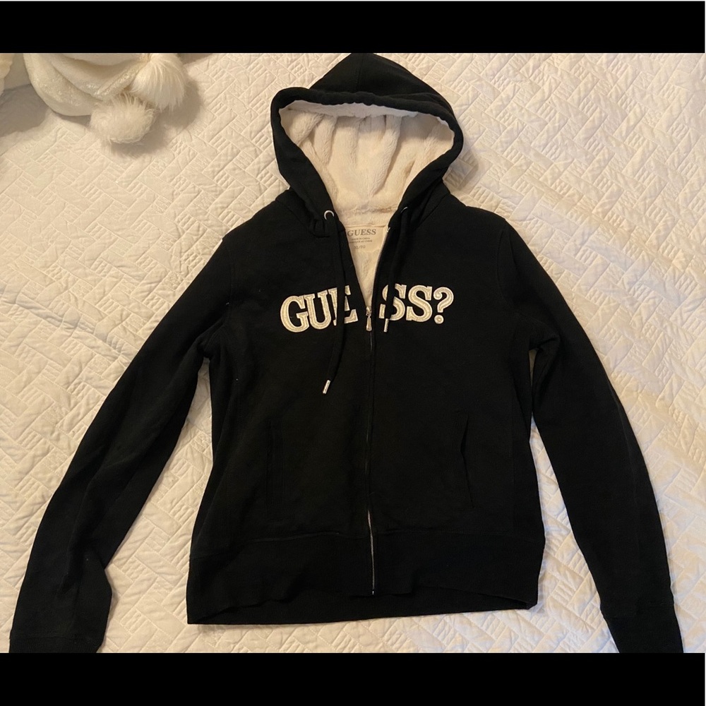 Guess XL hoodie with Sherpa lining
